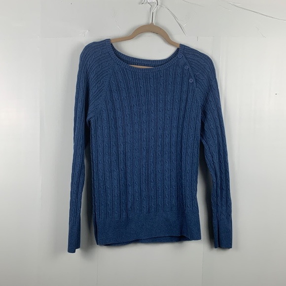 Sonoma Blue Knitted Sweater with Side Buttons